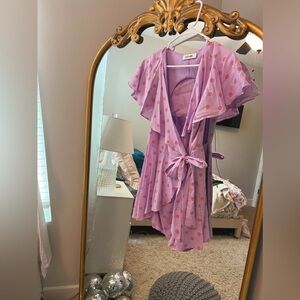 polka dot backless wrap romper!!